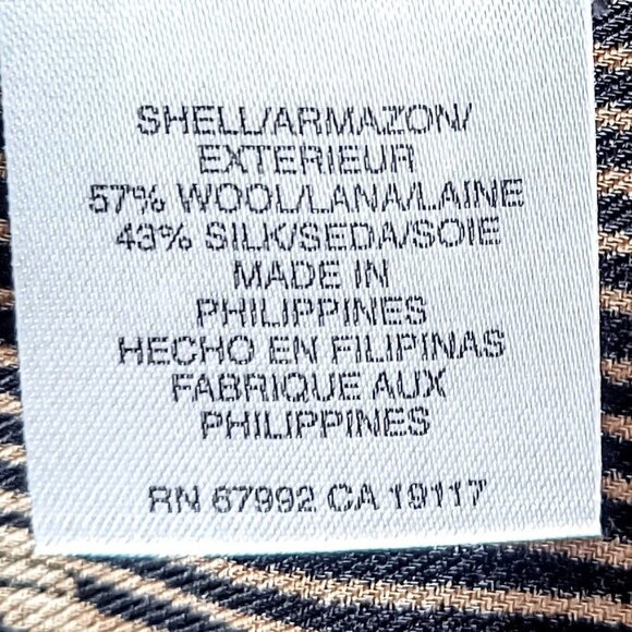 Sigrid Olsen Green Stripe Wool Silk Jacket - Picture 5 of 7